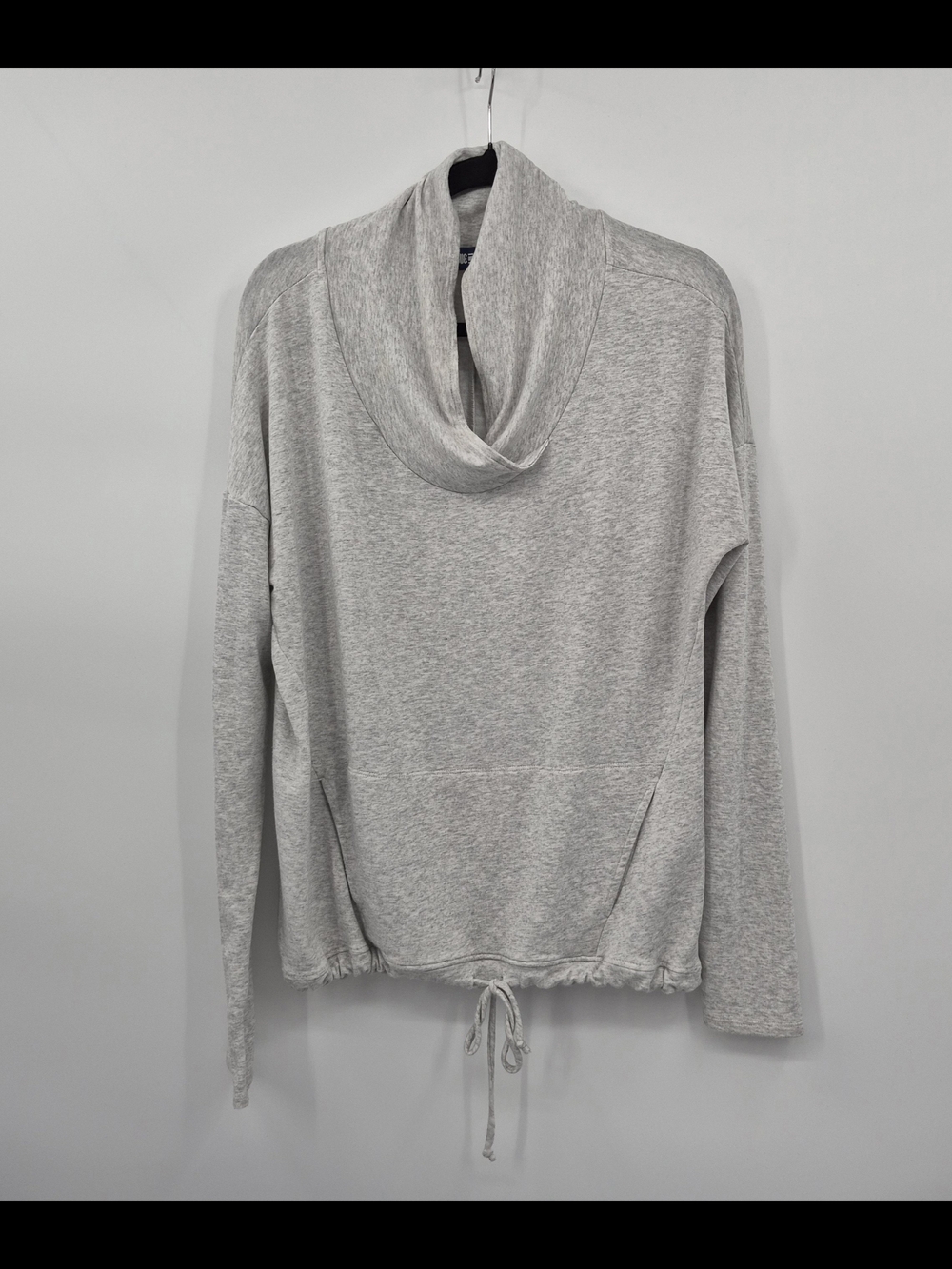 Ink Love and Peace Women’s Gray Cowl Neck Pullover Thumb Holes Drawstring XLP